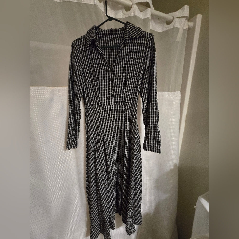 Black and White Checkered Dress